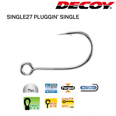 DECOY - SINGLE27 PLUGGIN' SINGLE HOOK MADE IN JAPAN