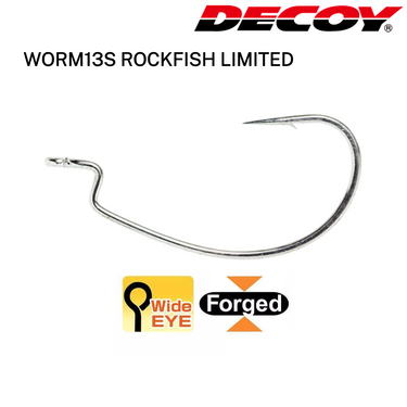 DECOY - WORM13S ROCKFISH LIMITED EX HEAVY OFFSET WORM HOOK MADE IN JAPAN