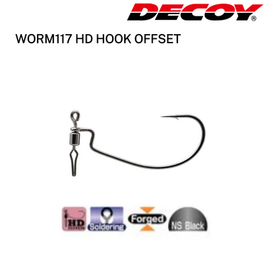DECOY - WORM117 HD HOOK OFFSET MADE IN JAPAN