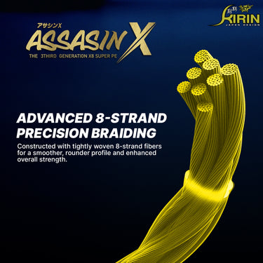 KIRIN - ASSASIN-X SSB 8X PE 100M/150M PREMIUM PE BRAIDED FISHING LINE
