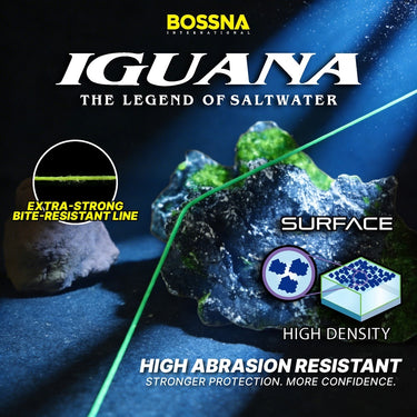 Bossna - Iguana 8X 300M Ice Braided Line Dark Green Color Series