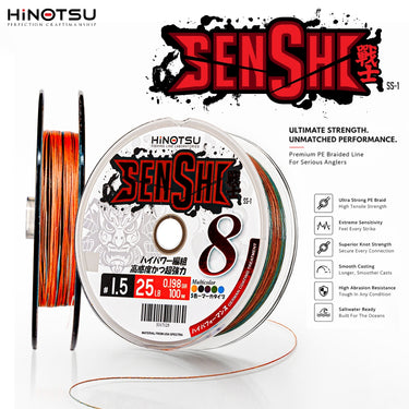 HINOTSU - SENSHI SPECTRA MULTI COLOUR PREMIUM PE LINE 100M FISHING LINE