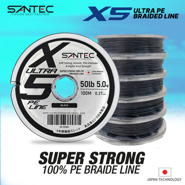 SANTEC - X5 ULTRA 100M PE BRAIDED LINE FISHING LINE