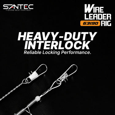 SANTEC - WIRE LEADER RIG 1WAYS/2WAYS/3WAYS 50cm/60cm STAINLESS STEEL WIRE LEADER