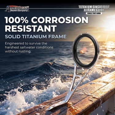 AMERICAN TACKLE - TITANIUM SINGLE FOOT A FRAME GUIDE 64NIA FISHING ROD GUIDE