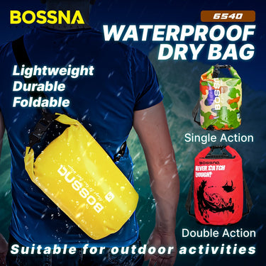 BOSSNA - WATERPROOF DRY BAG SHOULDER BAG/BACKPACK FISHING ACCESSORIES