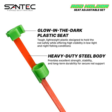 SANTEC - ROD HOLDER SEAT 70cm/90cm ADJUSTABLE ROD STAND