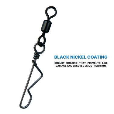 BOSSNA - ROLLING SWIVEL w/"B" SNAP 7517 MATT BLACK