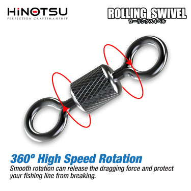 HINOTSU - ROLLING SWIVEL 7712 FISHING SWIVEL FISHING ACCESSORIES