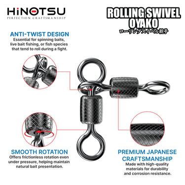 HINOTSU - ROLLING SWIVEL OYAKO 7714 FISHING SWIVEL