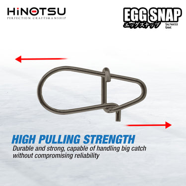 HINOTSU - EGG SNAP BLACK NICKEL 7721 FISHING SNAP
