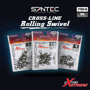 SANTEC - CROSS LINE ROLLING SWIVEL NSB 7914 FISHING SWIVEL ACCESSORIES