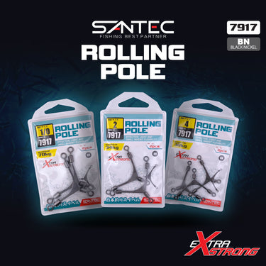 SANTEC - ROLLING POLE SWIVEL BLACK NICKEL 7917 FISHING ACCESSORIES