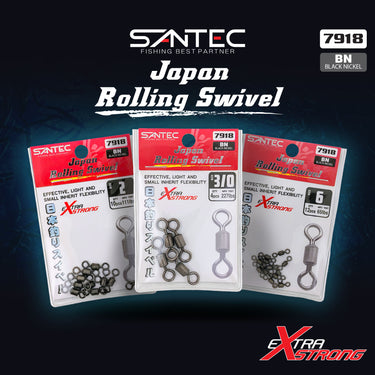 SANTEC - JAPAN ROLLING SWIVEL BLACK NICKEL 7918 FISHING ACCESSORIES