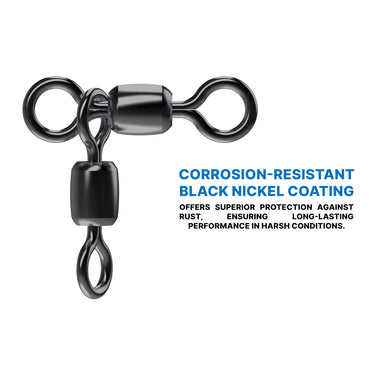 SANTEC - OYAKO CRANE SWIVEL 7924 BLACK NICKEL FISHING SWIVEL ACCESSORIES