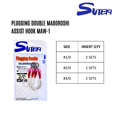 YAMAI SUTEKI - PLUGGING DOUBLE HOOK MAW-1 ASSIST HOOK MADE IN JAPAN