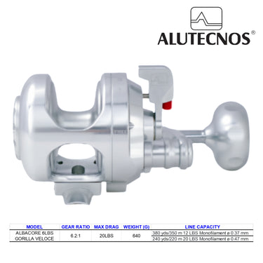 ALUTECNOS - ALBACORE JIGGING REEL GORILLA V6 MADE IN ITALY