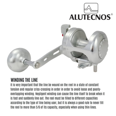 ALUTECNOS - ALBACORE JIGGING REEL 8LBS GORILLA VELOCE - LEFT HANDLE CONVENTIONAL REEL MADE IN ITALY