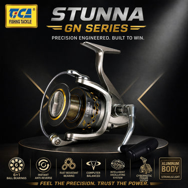 TICA - STUNNA 2000/2500/3000/4000 ALUMINIUM BODY SPINNING REEL (GN SERIES)