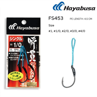 HAYABUSA - SHUNKAN ASSIST HOOK SINGLE/DOUBLE FS453/FS455/FS456/FS457 FISHING HOOK