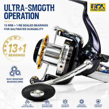 TICA - SAMIRA LONG CAST 10000 SURF FISHING SALTWATER SPINNING REEL (SBAT SERIES)