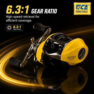 TICA - TACTICA LCA 100 BAITCASTING REEL GRAPHITE BODY RIGHT HAND (LCA SERIES)
