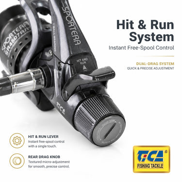 TICA - SPORTERA 3507R/4507RH GRAPHITE BODY SPINNING REEL (SR SERIES)