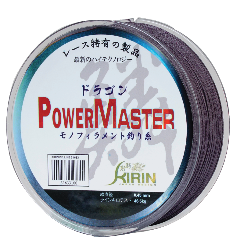 Kirin 300M Dragon Master Black Color Braided Line Series