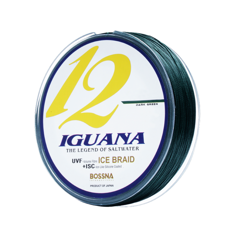 Bossna Iguana 12X 150M Ice Braided Dark Green Series