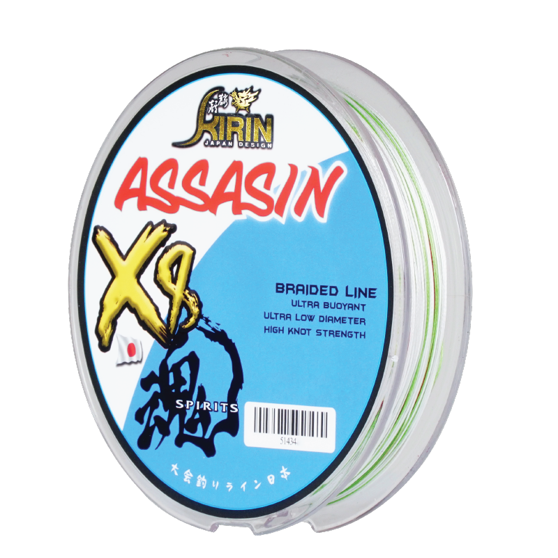 Kirin Assasin 300M 8x PE Braided Line Multicolor Series