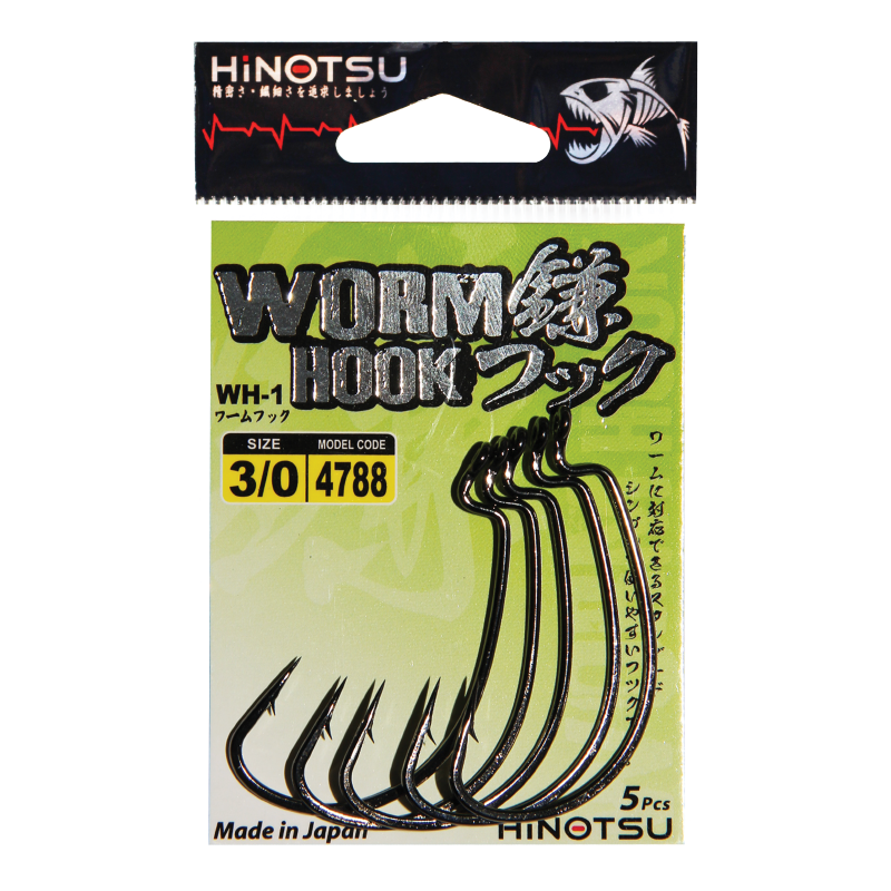 4788-Hinotsu Worm Hooks WH-1 Series