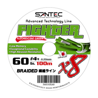 Santec 8X Fighter Braided Line 100m Fluo.Green Series