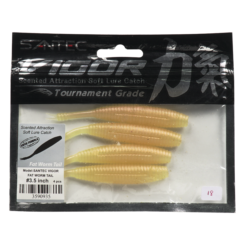 66841-Santec Fat Worm Tail Soft Lure Series