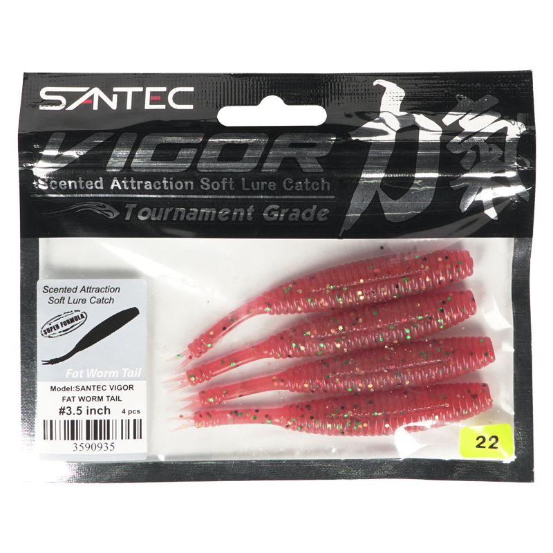 66841-Santec Fat Worm Tail Soft Lure Series