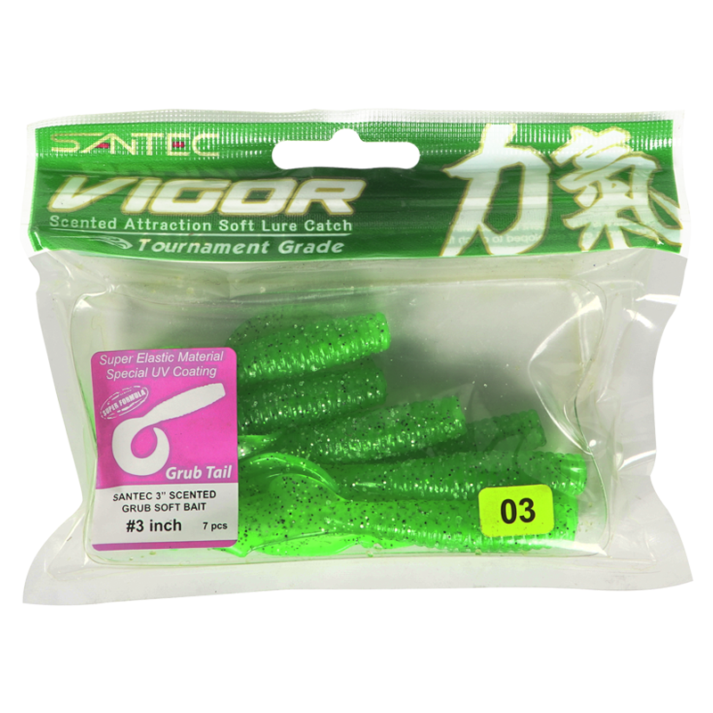 35910-Santec Scented Grub Soft Bait Series